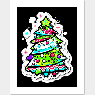 Kawaii Christmas Tree Posters and Art